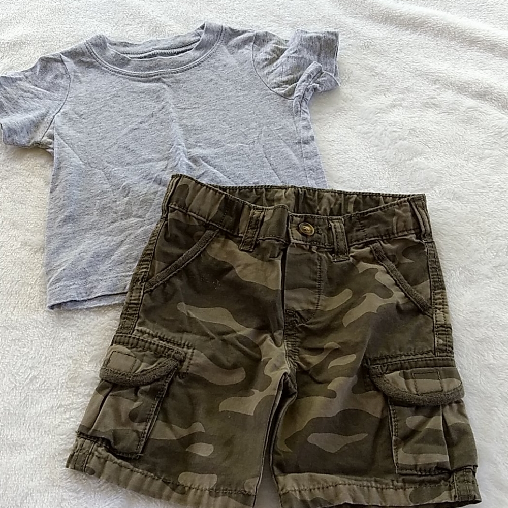 Carter's boys 12 month t-shirt/short outfit